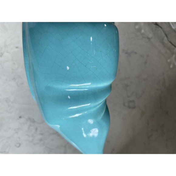 MCM California West Coast Pottery USA Turquoise Blue Aqua Dish / Bowl / Planter - Picture 5 of 8